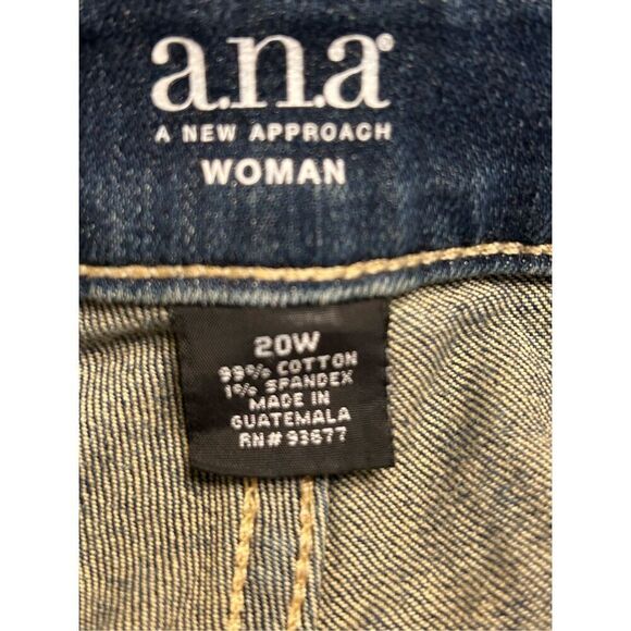 A.N.A. A New Approach Women's Blue Boyfriend Jeans Size 20W (0864) - Picture 7 of 8